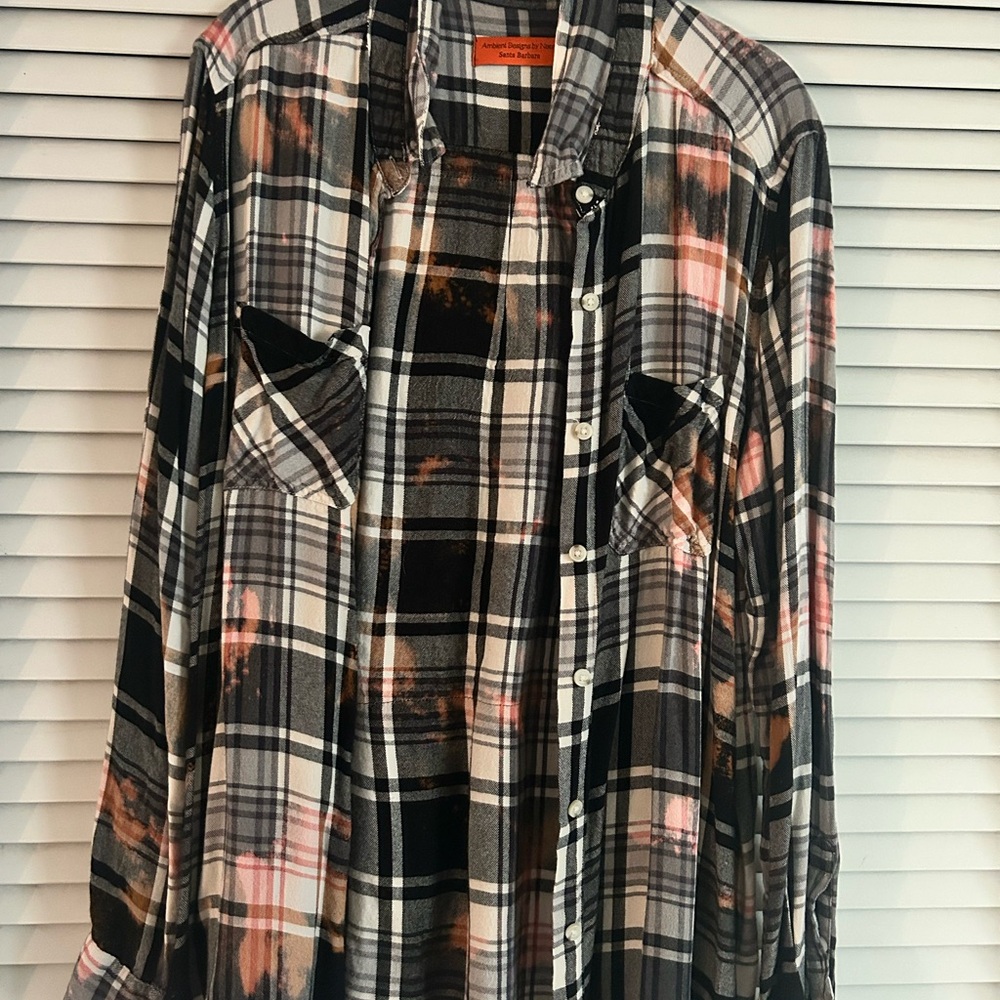 Plaid Button-Up Shirt